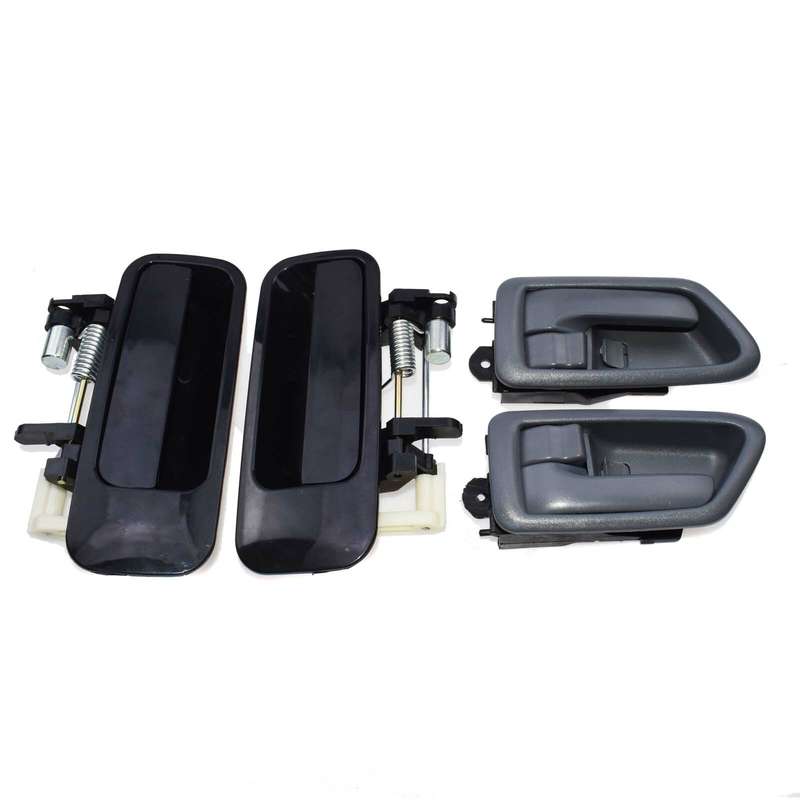 Rear Pair Black Outside & Gray Pair Inside Door Handle FOR Toyota Camry 97-01