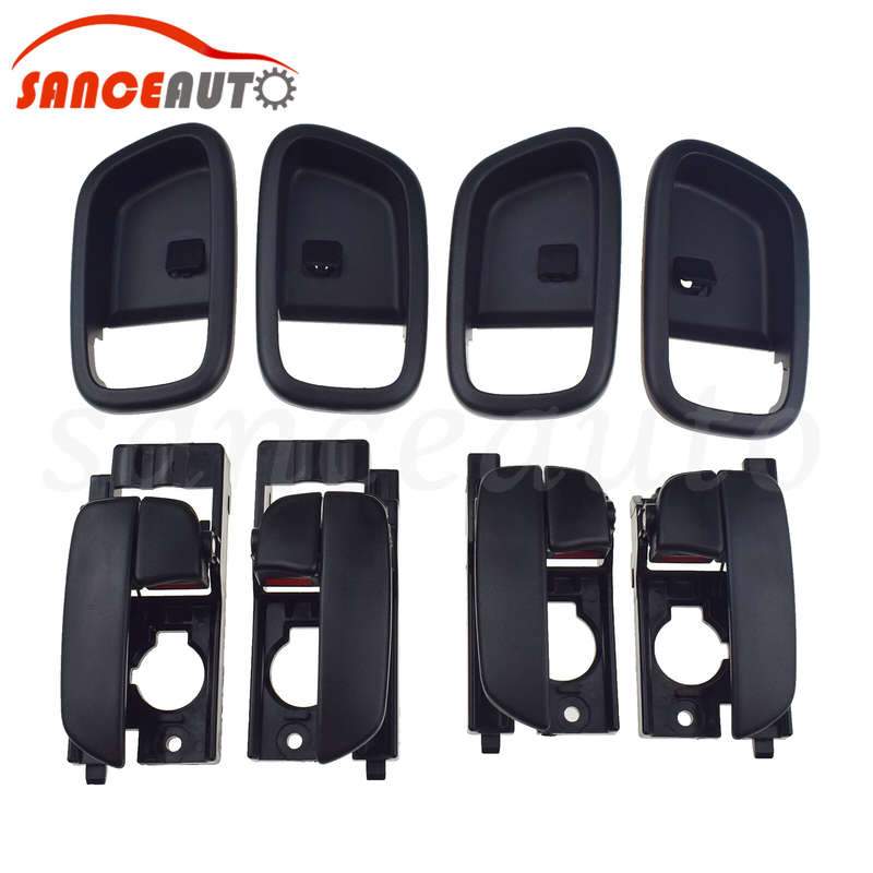 8X Black Front Rear Left Right Inside Door Handles For Hyundai Accent 1.6L 06-11