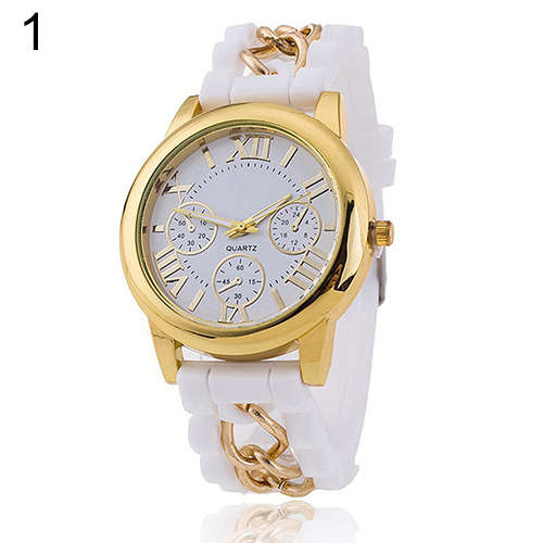 CREDIBLE-WOMEN-039-S-SILICONE-ROMAN-NUMERALS-CANDY-TONE-ANALOG-QUARTZ-WRIST-WATCH