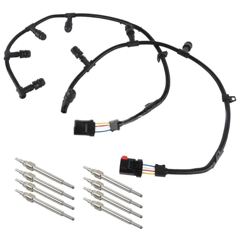 8x Glow Plugs & Plug Harnesses & ControlleFIt For Ford 6.0L Powerstroke Diesel
