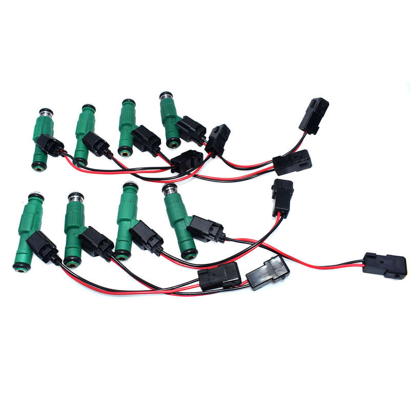 8X Upgrade Fuel Injectors w/ Plugs For 96-99 Dodge Ram Dakota 5.2L 5.9L 318 360