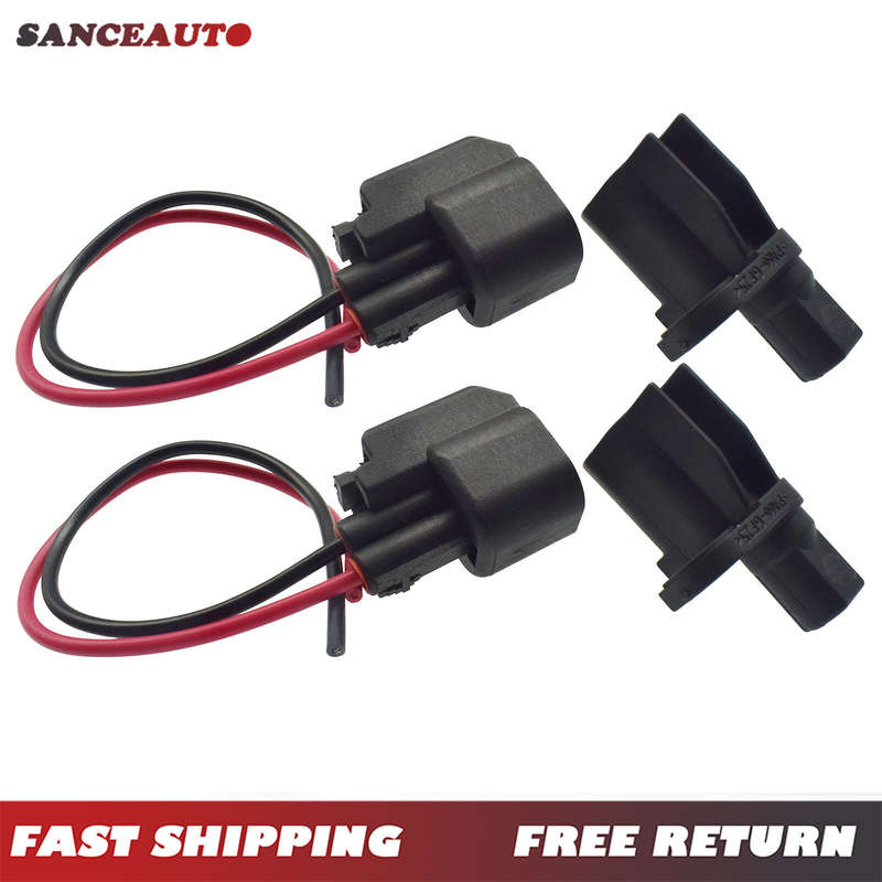 Rear ABS Wheel Speed Sensor W/ Connector 4pcs for Volvo C30 Ford Lincoln Jaguar