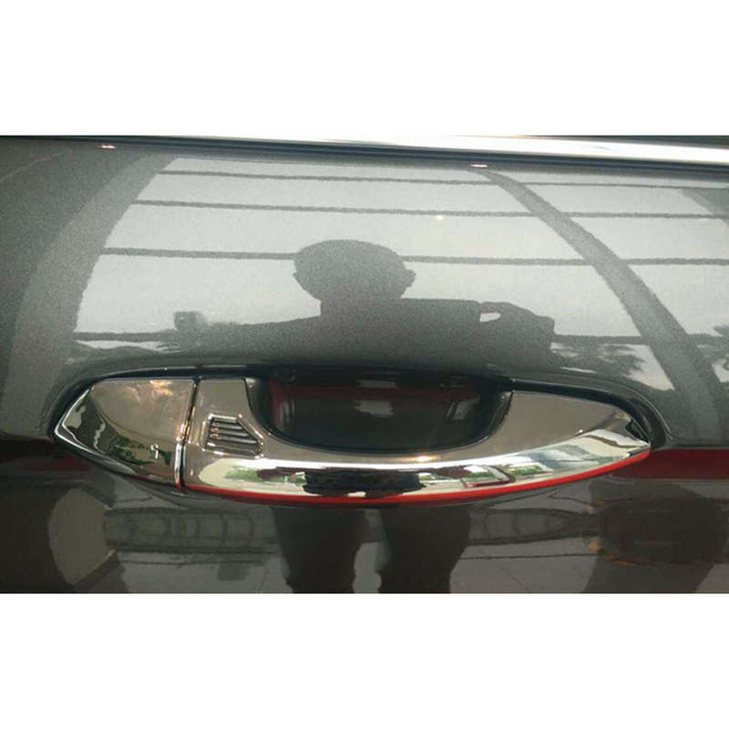 1Set Silver Exterior Door Handle Cover Trim ABS Fit For Ford Edge 2015-21 New