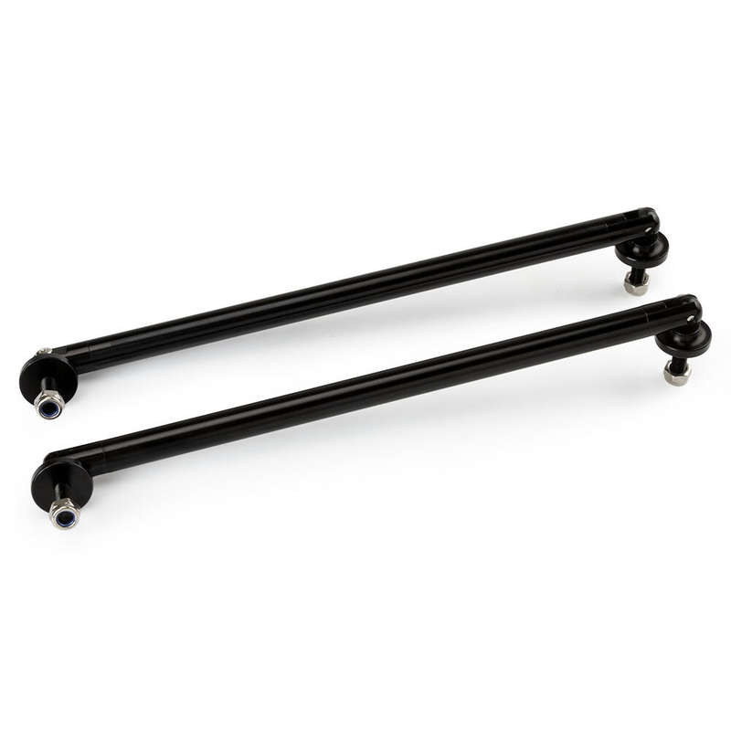 2X Support Bar Front Adjustable Bumper Lip Splitter Spoiler Strut Rod Tie Black