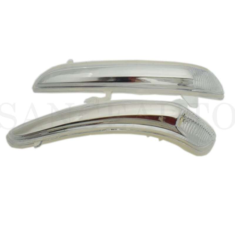 2PCS Clear Rear View Mirror Lamp Turn Signal Light Lens For Peugeot 208 12-17