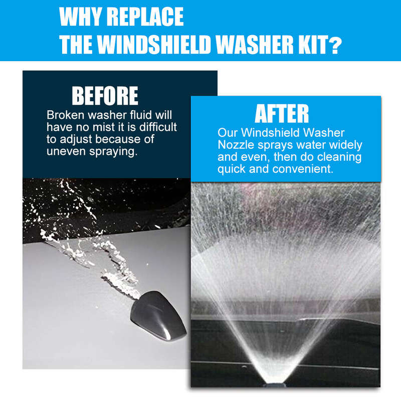 Windshield Washer Squirter Nozzle Spray Jet Kit for Chrysler Dodge Ram 4805742AB