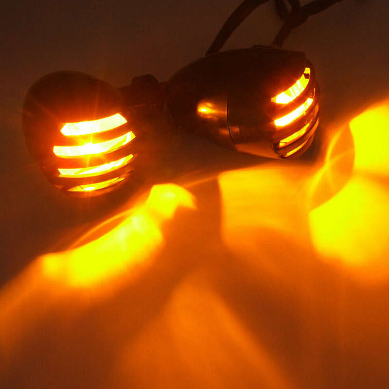 4Pcs Vintage Style Turn Signal Light Indicator Fit for Suzuki Yamaha Kawasaki