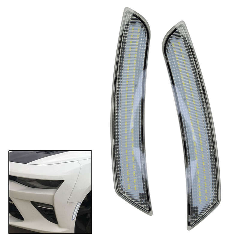 1Pair LED Front Side Marker Lights Fit for Cadillac CTS ATS Chevrolet Camaro