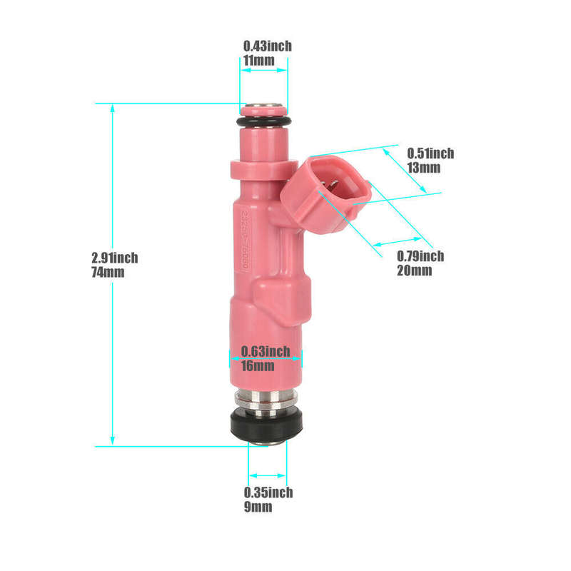 4X Fuel Injectors For Toyota Tacoma 99-04 2.4L 2.7L 4Runner 99-01 23250-75080 US