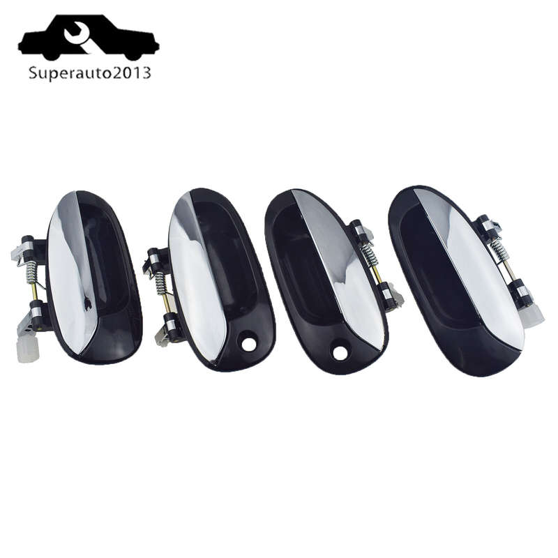 4PCS Front Rear Left Right Side Outside Door Handle Chrome For Kia Carens 02-06