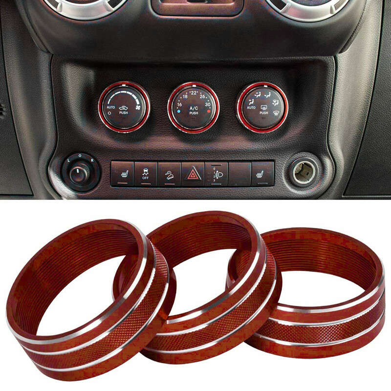 Red Full Interior Kit Set Cover Trim Fit For Jeep Wrangler JK 4 Door 2011-2017