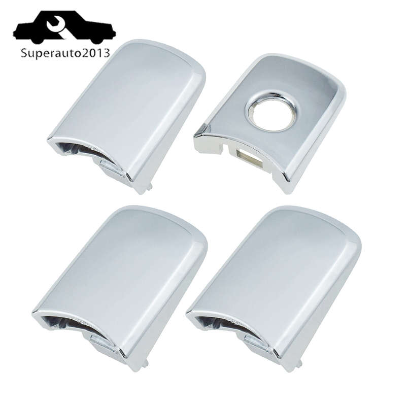 Outside Front Rear LH RH Door Handle Cover Cap Chrome For NISSAN 2008-13 X-Trail