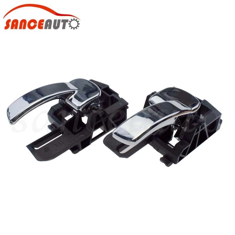 Pair Left Right Interior Door Handles Chrome For NISSAN QASHQAI J10 2004-2013