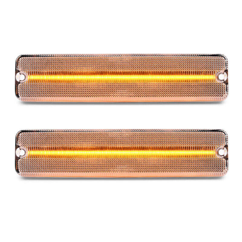2Pcs Front Bumper Fender Side Marker Lights Fit For Jeep Wrangler YJ 1987-1995