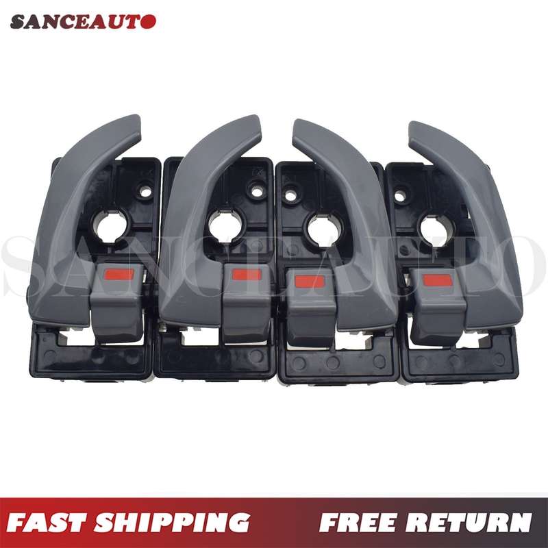 4PCS Grey Inside Interior Door Handles Left Right for 2005-2009 Hyundai Tucson