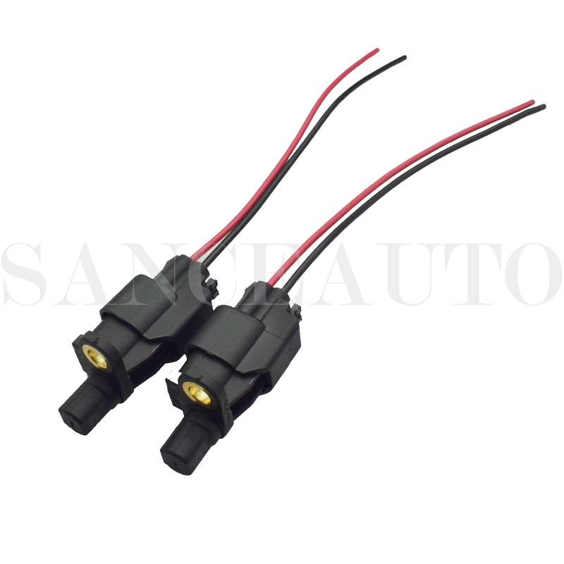 Rear ABS Wheel Speed Sensor W/ Connector 4pcs for Volvo C30 Ford Lincoln Jaguar