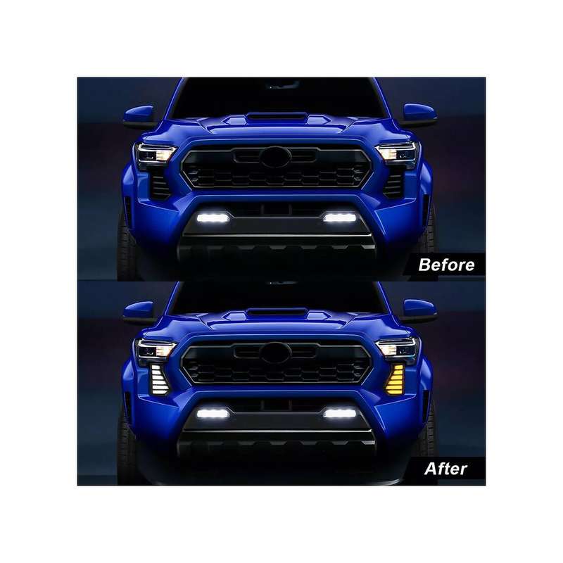 Fog Light Side Grille Daytime Running Lamp DRL Fit For Toyota Tacoma 2024-25 es
