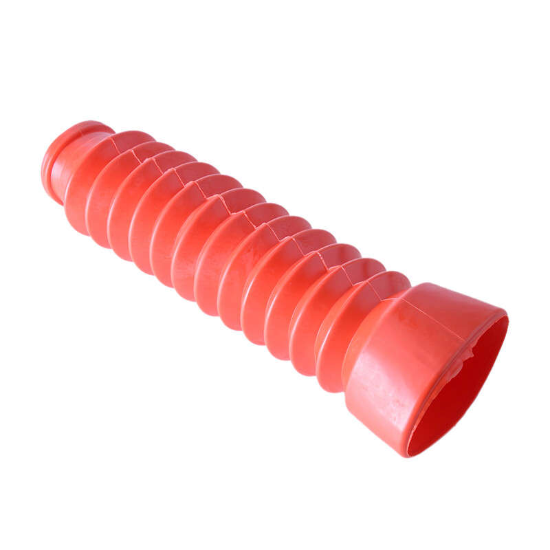 2pcs Red Front Rubber Gaiter Boots Fork Shock Absorber Dust Cover For Motorcycle