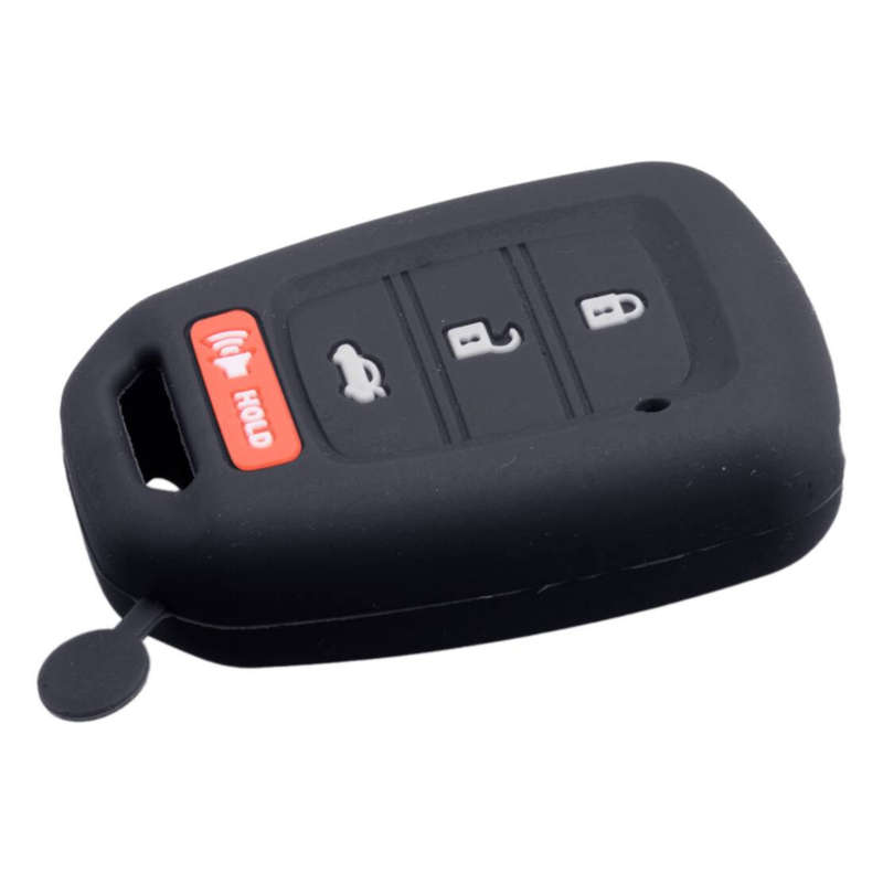 Car Silicone Key Case Cover Bag fit for Honda Accord Civic CRV Fit HR-V Black