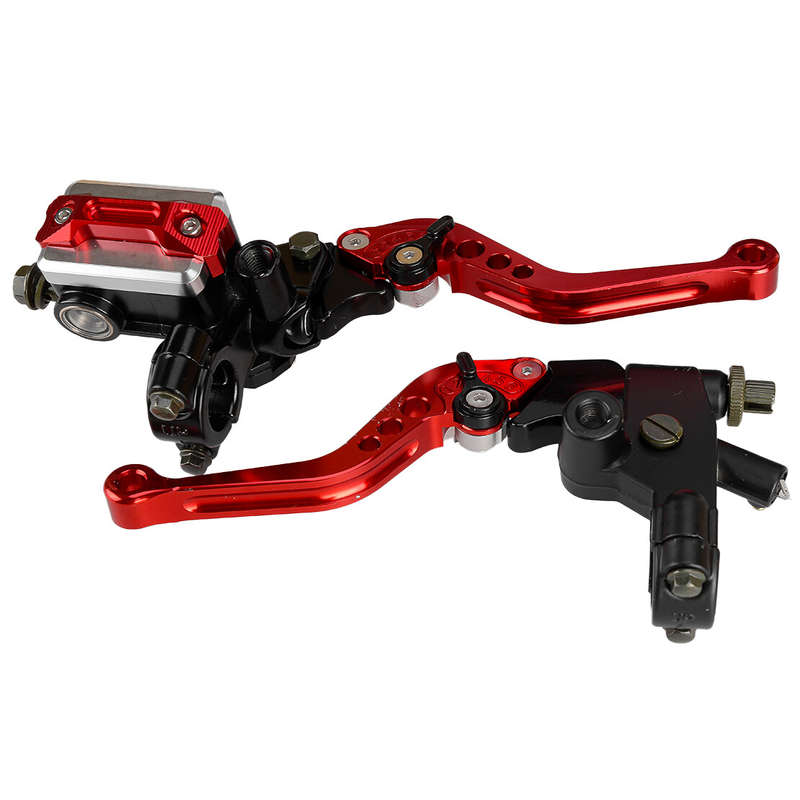 7/8" 22mm Motorcycle Handlebar Hydraulic Brake Master Cylinder & Clutch Lever