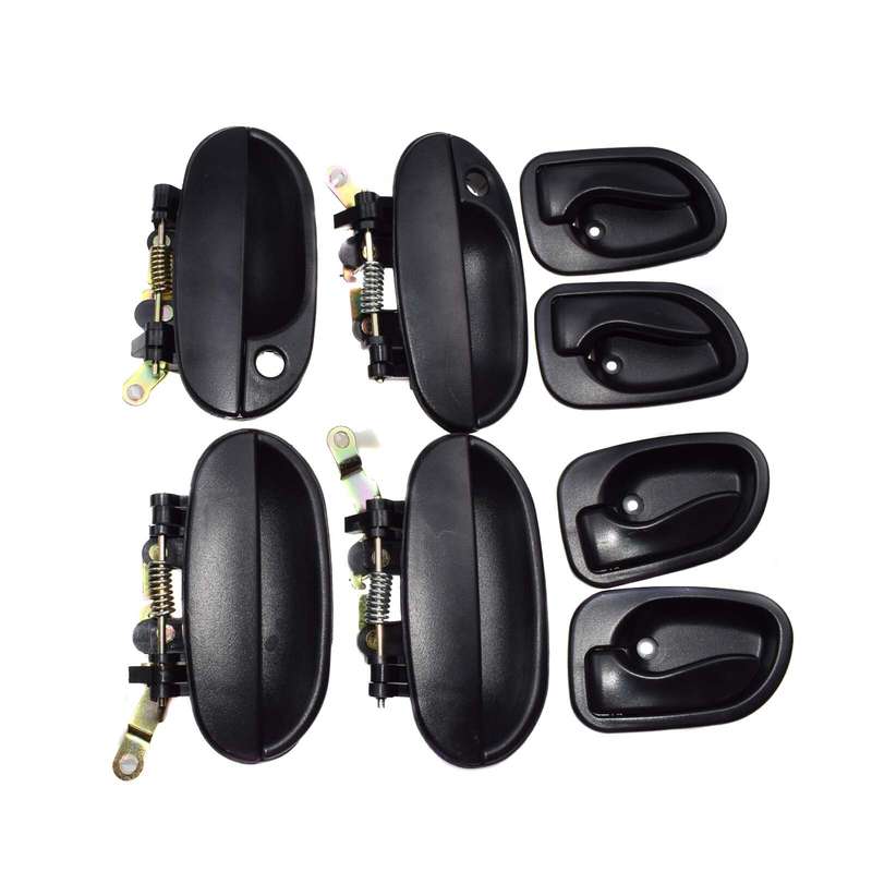 8PCS Outside & Inside Door Handle Front Rear Left Right For 95-99 Hyundai Accent