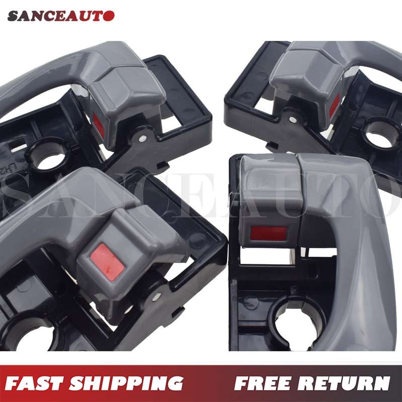 4PCS Grey Inside Interior Door Handles Left Right for 2005-2009 Hyundai Tucson