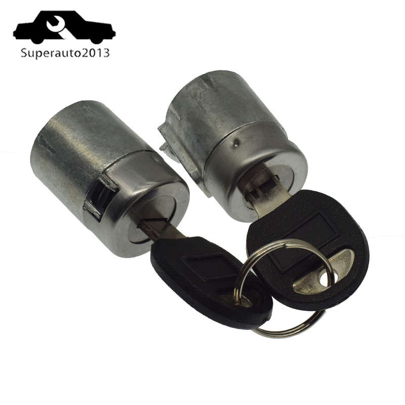 For Silverado Ignition Key Switch Lock & 2 Door Lock Cylinder & 2 Keys Set