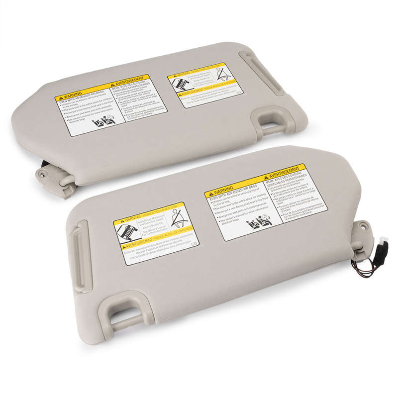 2Pcs Sun Visor Wtih Light For 13-18 Pathfinder 14-17 Infiniti QX60 13 JX35 Beige