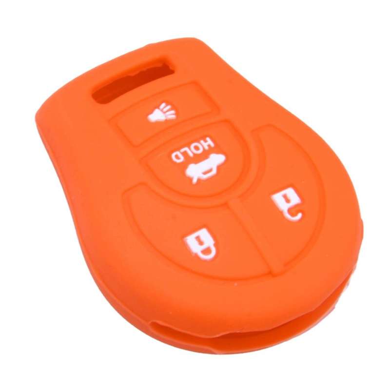 Orange Silicone Key Fob Cover Fit For Nissan Rogue Versa Sentra Juke NV200 Cube