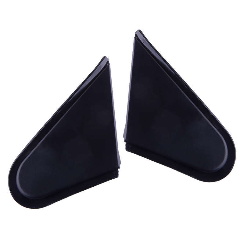 Black 1Pair Side Mirror Corner Triangle Cover Trim Fit For Toyota RAV4 13-15 New