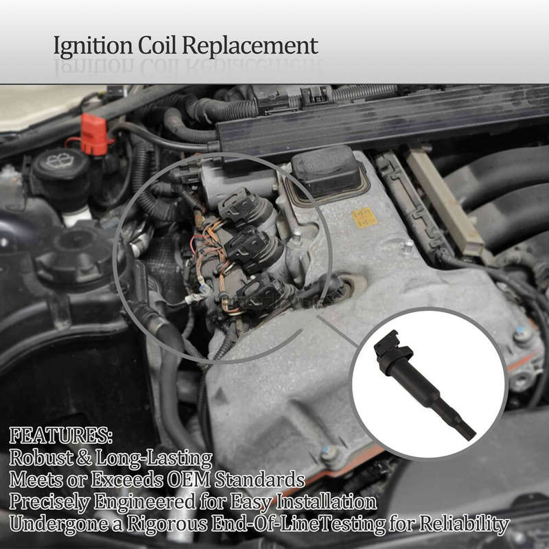 6Pcs Ignition Coils 0221504470 For BMW E81 F22 F23 E46 E90 F33 X3 E83