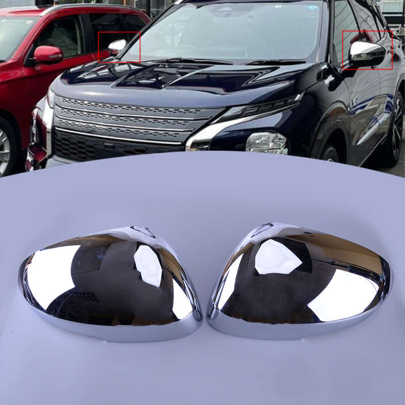 Fit for Mitsubishi Outlander 2022 2x Chrome ABS Rearview Side Mirror Cover
