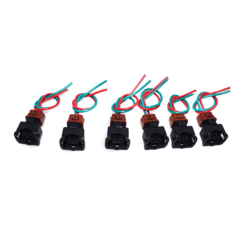 6pcs Fuel Injector Connector Pigtail Harness for Nissan 300ZX, 90-94TT, 90-93NA