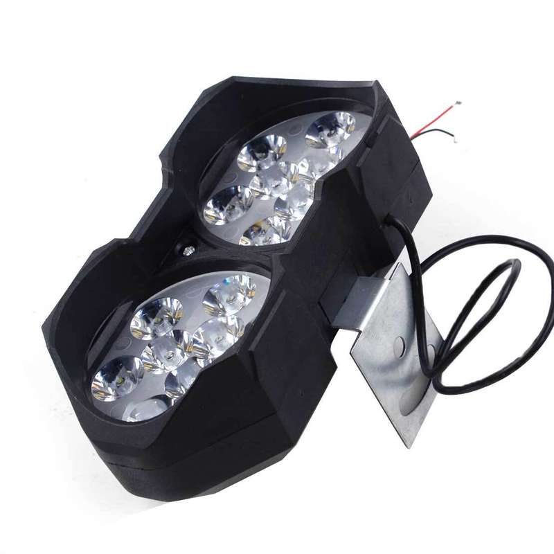 90W 18LED Fit for Motorcycle Scooter Dual Headlights Spotlights Fog Lights Lamp