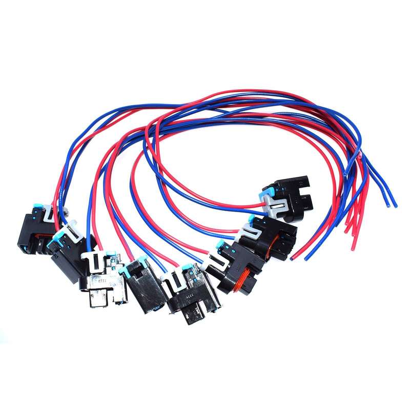 8 PCS Harness Plug Wire 2-way for GM Saturn Fuel Injector 575356 1P1575 PT2135