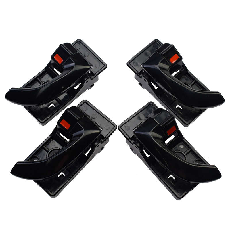 4X Black Inside Door Handle Front Rear Left Right For 2005-09 Hyundai Tucson New