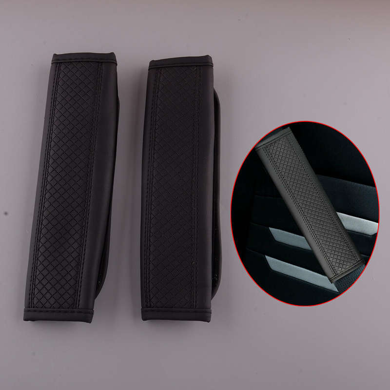 Car Seat Belt Cover Shoulder Strap Pad Cushion Harness PU Leather
