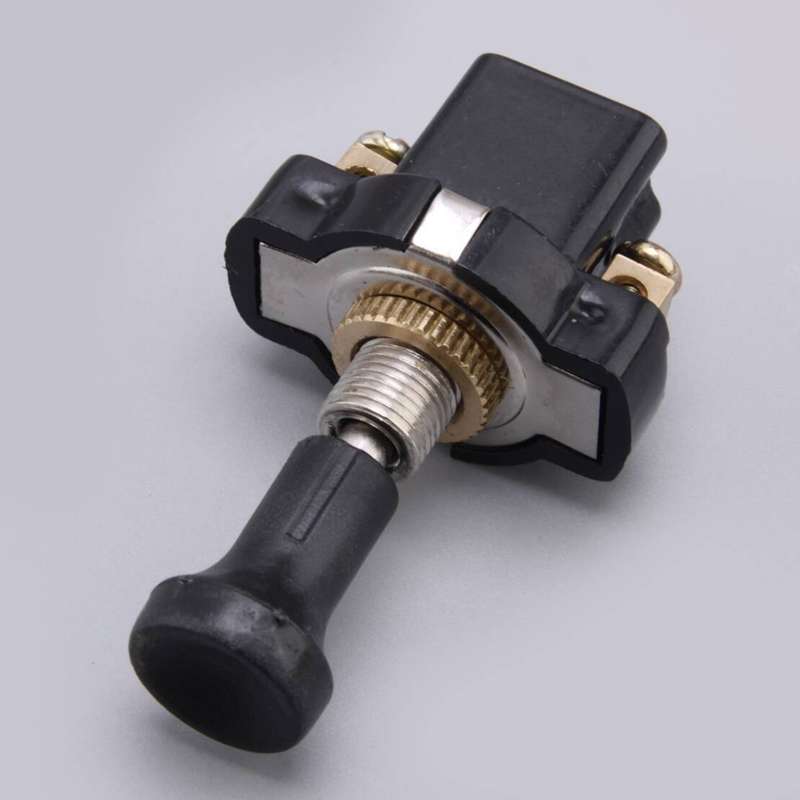 8mm/0.31" Thread Mount Electrical Vehicle Auto On-Off Push-Pull Switch 12V
