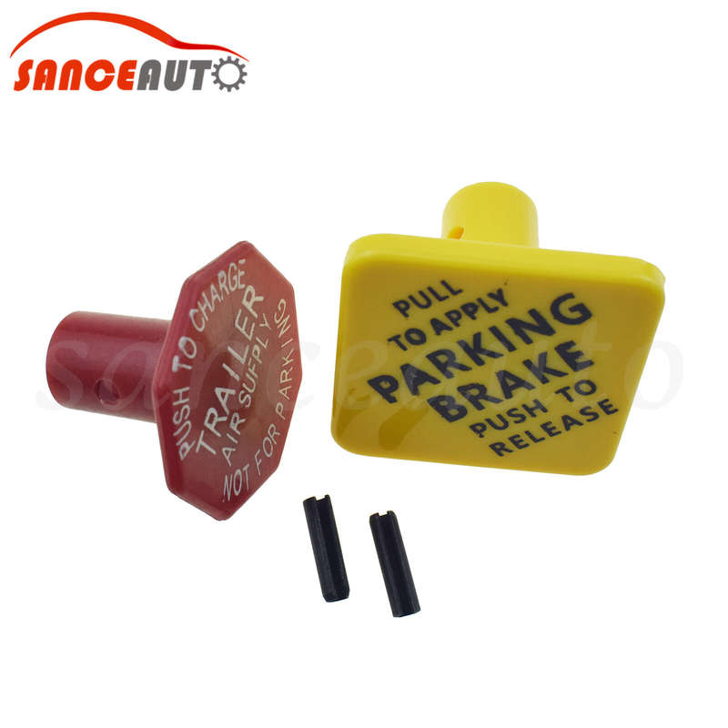 Valve Push Pull Parking Brake Knob & Trailer Air Supply Knob 2PCS 248433 290655