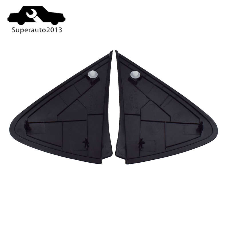 2PCS Left Right Mirror Triangle Corner Fender Cover Trim For 07-11 Toyota Yaris