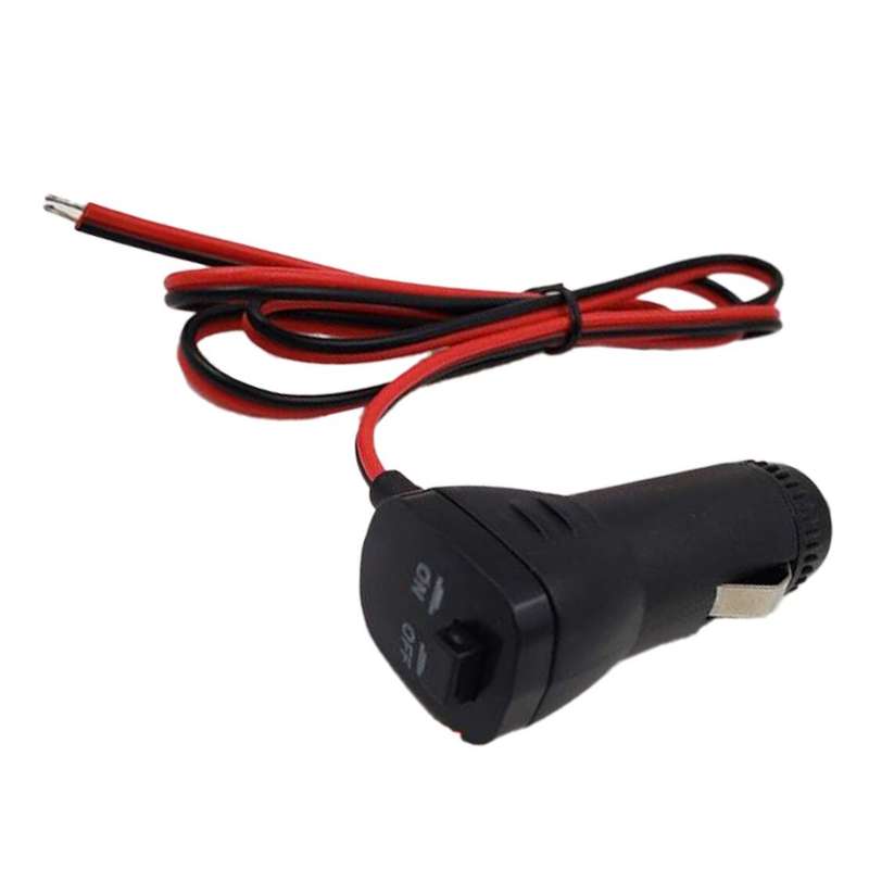 Car Lighter Socket Adapter Plug Connector with On Off Switch & Wire Cable New