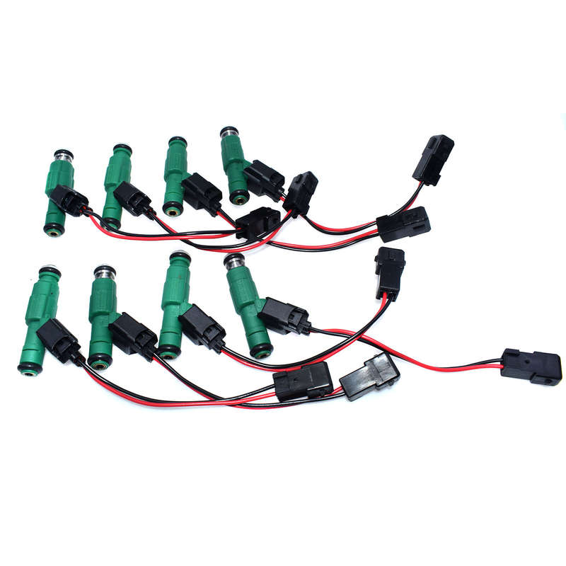 8 Set Fuel Injector & Connector Plug For Dodge Ram Plym Chrysler Grand Voyager