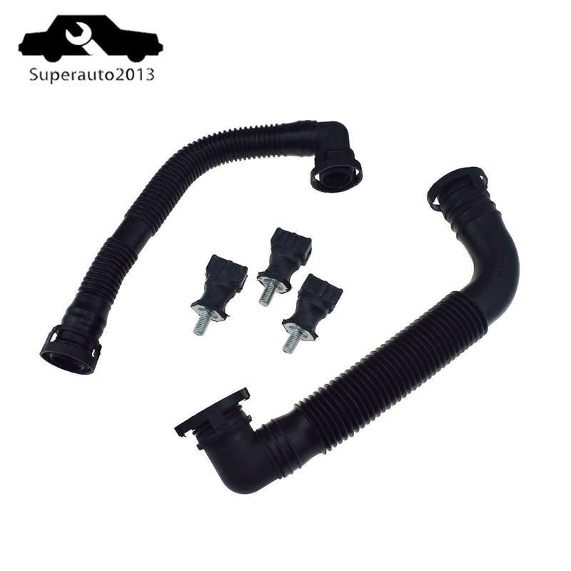 New For VW Golf Jetta Beetle Audi Secondary Air Pump Filter Pipes W/3 Mount Kit
