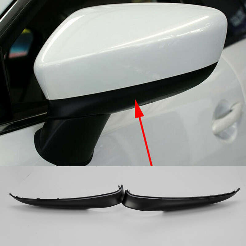 1Pair Side Rearview Mirror Lower Cover Trim Fit for Mazda 6 Atenza 2013-16