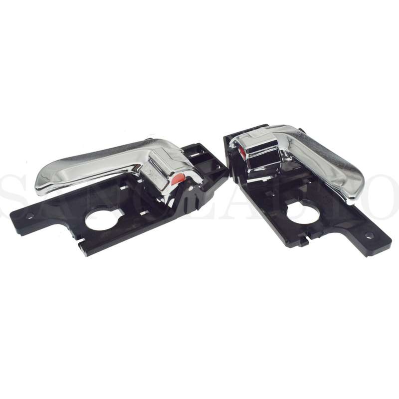 2pcs Inside Door Handles Chrome Left Right For Kia Sportage 2.0L 2.7L 2005-2010