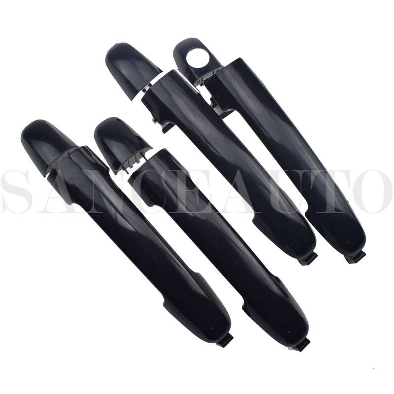 8PCS Front Rear LH RH Chrome Inside Black Outside Door Handles For Sonata 09-10