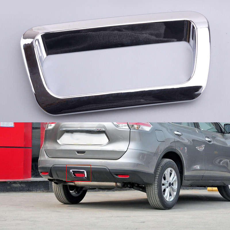Rear Reflector Brake Fog Light Cover Trim Fit For Nissan Rogue X-Trail 2014-2016