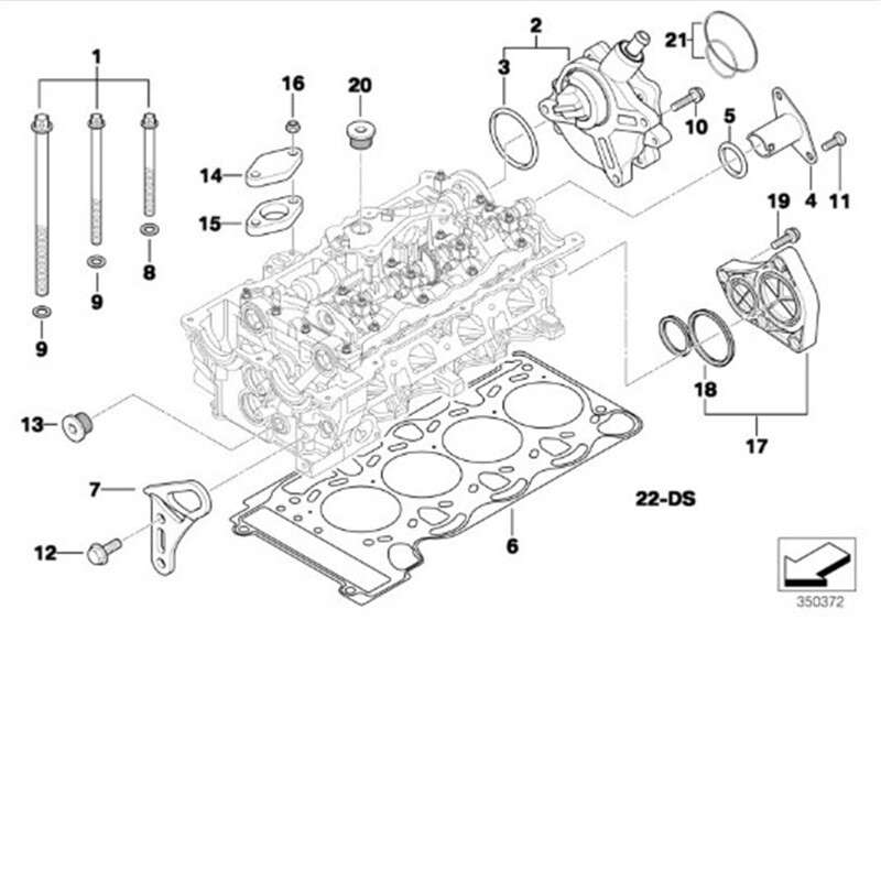 Engine Cylinder Head Gasket 11120308857 Fit for BMW E46 E83 316i 318i N42 N46