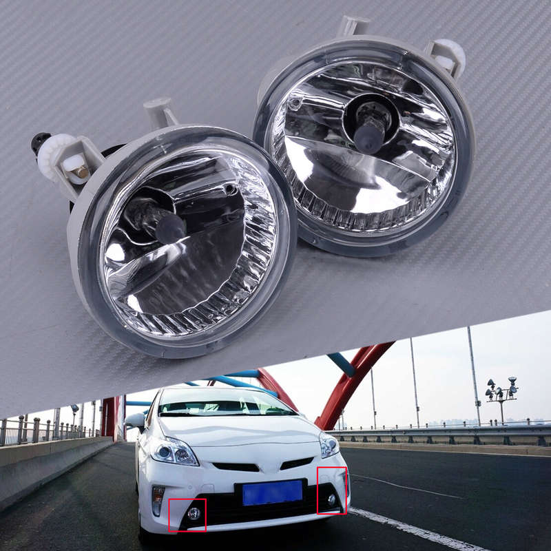 1 Pair Front Fog Light Driving Lamp Fit for Toyota Prius 04-09 Highlander 04-07