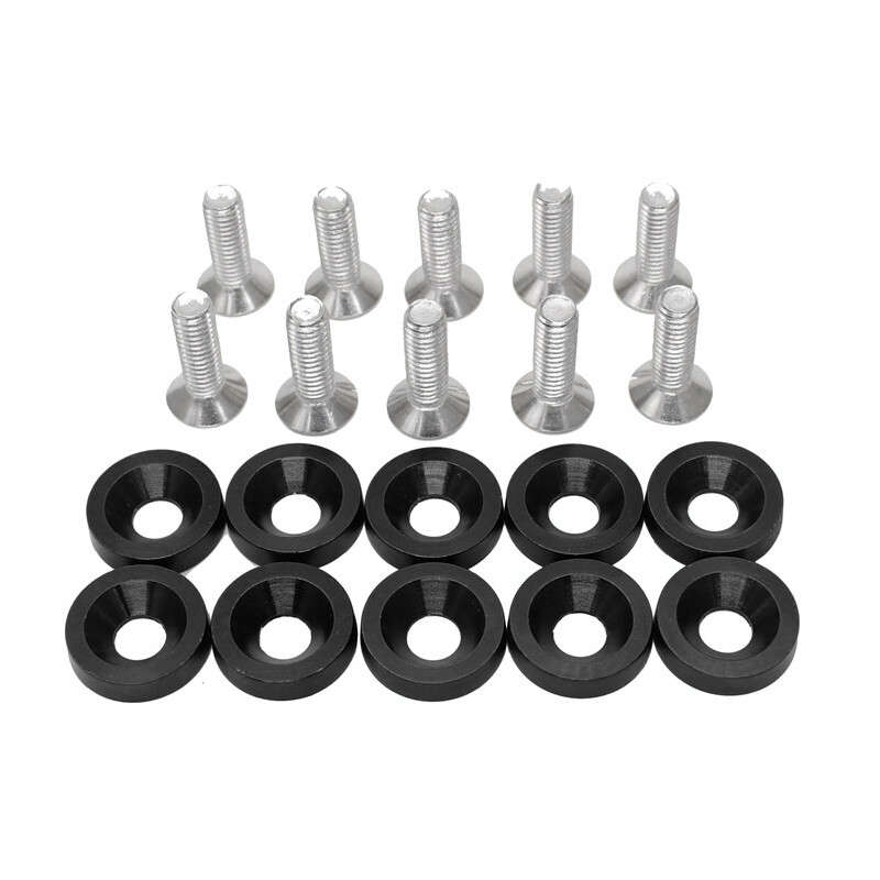 20X Bumper Fender 19mm Washers Bolt Screw M6x20mm Engine Bay Dress Up Set